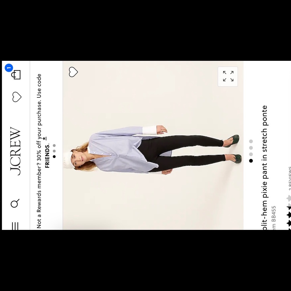 J. crew Split-hem pixie pant in stretch ponte (extra large) NWT